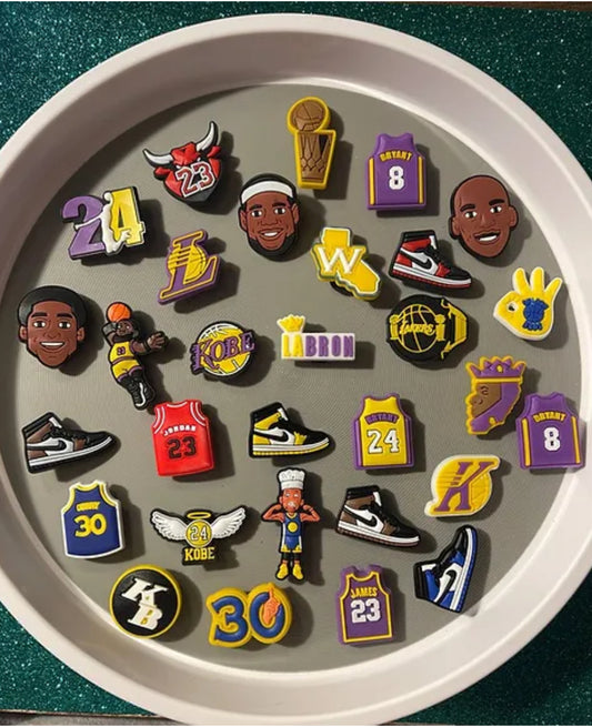 Basketball Croc Charms 30 Pieces